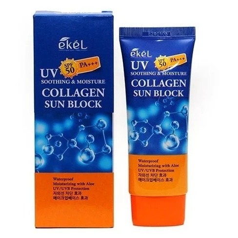 Солнцезащитный крем Ekel Soothing and Moisture Collagen Sun Block SPF50+